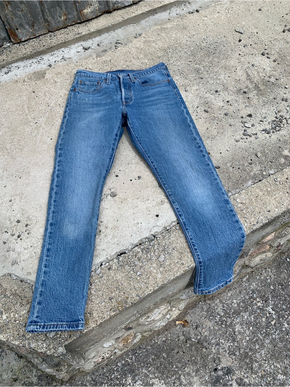 Levi's 501 Straight Leg Jeans Blue Denim W26 L28